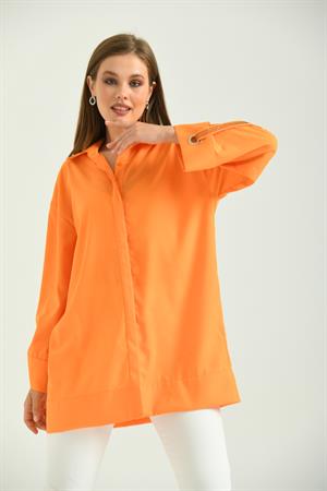 Kadın Coton Gömlek Orange