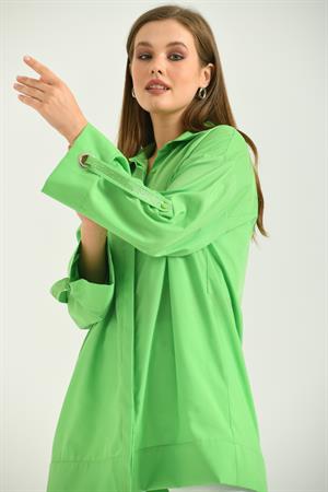 Kadın Coton Gömlek Yeşil