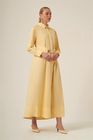 Kadın Cotton Elbise Beige