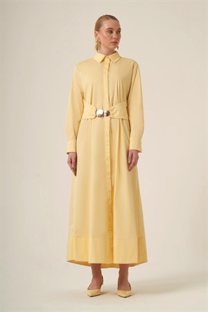 Kadın Cotton Elbise Beige