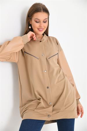 Kadın Deri Cap Beige