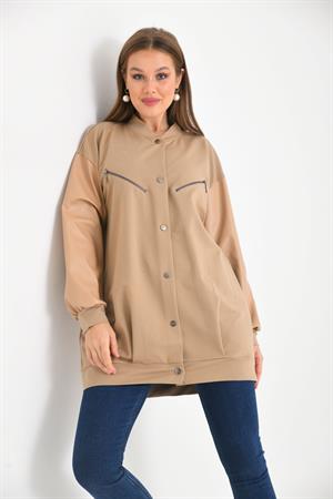 Kadın Deri Cap Beige