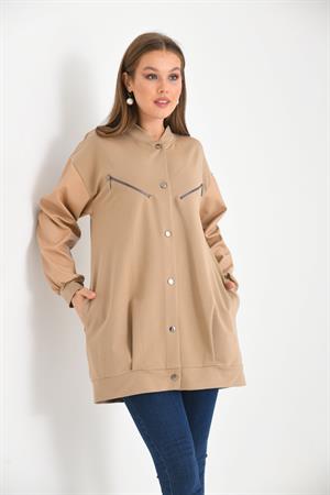 Kadın Deri Cap Beige