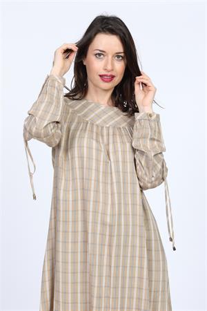 Kadın Desenli Uzun Tunik Camel