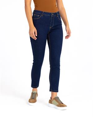 Kadın Düz Kesim Jean Pantolon Mavi