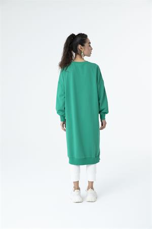 Kadın Düz Renk Uzun Boy Sweat Tunik Benetton
