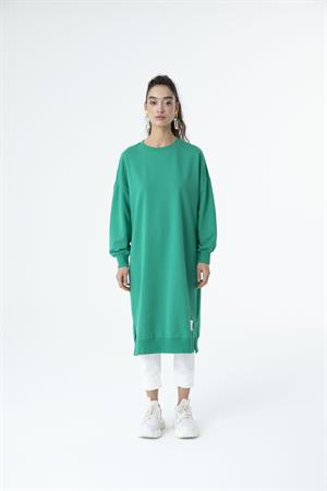 Kadın Düz Renk Uzun Boy Sweat Tunik Benetton