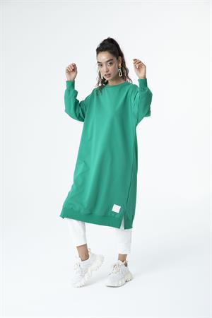Kadın Düz Renk Uzun Boy Sweat Tunik Benetton