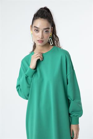 Kadın Düz Renk Uzun Boy Sweat Tunik Benetton
