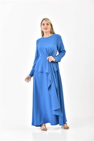 Kadın Elegant Elbise Mavi