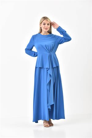 Kadın Elegant Elbise Mavi