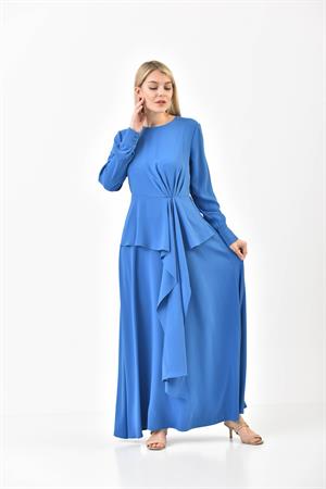 Kadın Elegant Elbise Mavi
