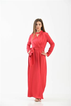 Kadın Elegant Elbise Mercan