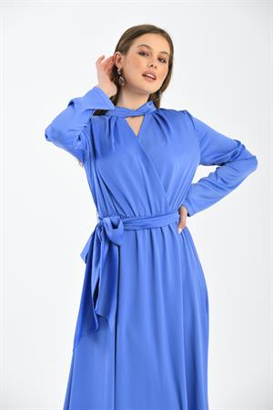 Kadın Elegant Elbise Mor