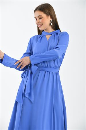 Kadın Elegant Elbise Mor