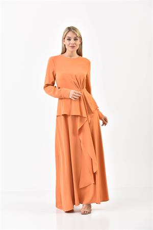 Kadın Elegant Elbise Orange