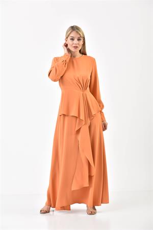 Kadın Elegant Elbise Orange