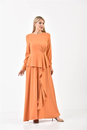 Kadın Elegant Elbise Orange