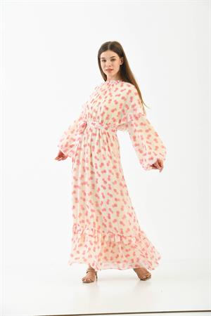 Kadın Elegant Elbise Pembe