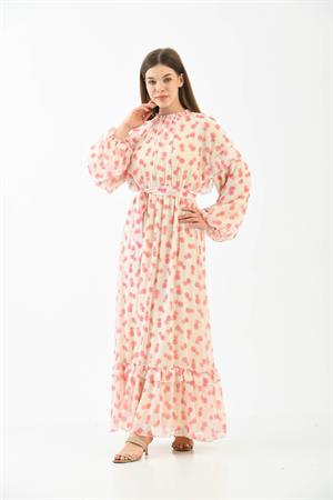 Kadın Elegant Elbise Pembe