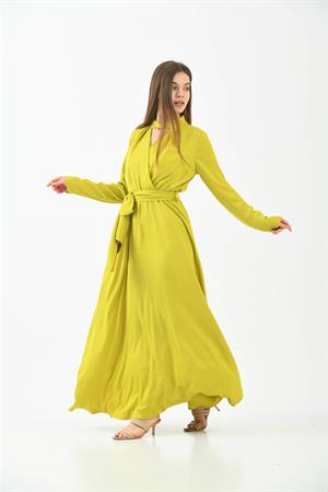 Kadın Elegant Elbise Safran