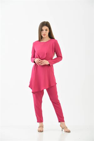 Kadın Elegant Takım Fuşya