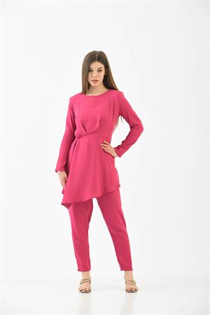 Kadın Elegant Takım Fuşya
