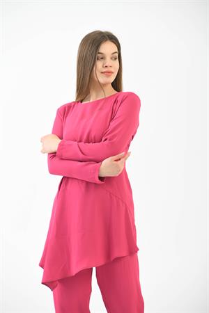 Kadın Elegant Takım Fuşya