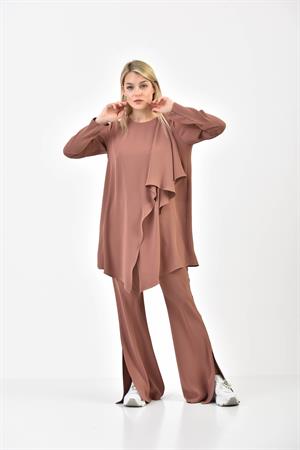 Kadın Elegant Takım Kahve