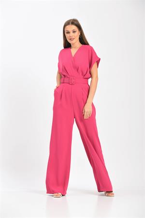 Kadın Elegant Tulum Fuşya