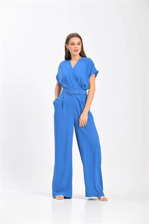 Kadın Elegant Tulum Mavi