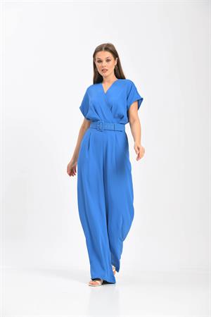 Kadın Elegant Tulum Mavi