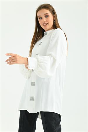 Kadın Elegant Tunik Ekru