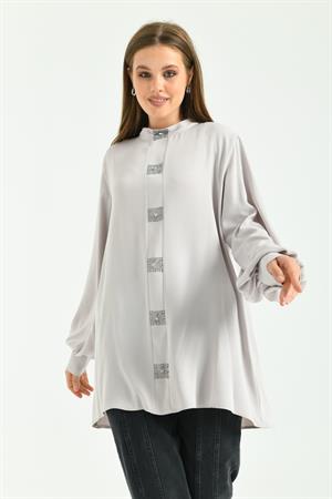 Kadın Elegant Tunik Gri