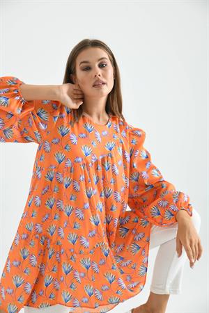 Kadın Empirme Tunik Orange