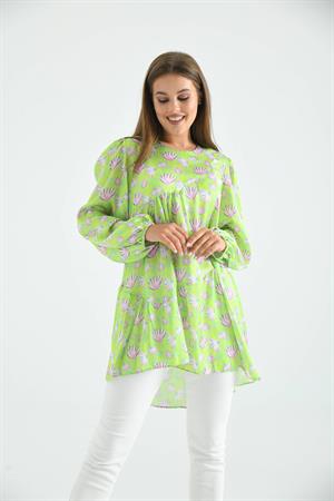 Kadın Empirme Tunik Yeşil