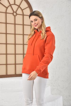 Kadın İçi Şardonlu Sweatshirt Orange