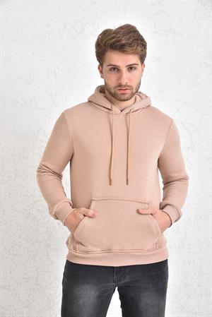 Kadın İçi Şardonlu Sweatshirt Vizon