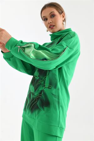 Kadın İki İp Baskılı Takım Benetton
