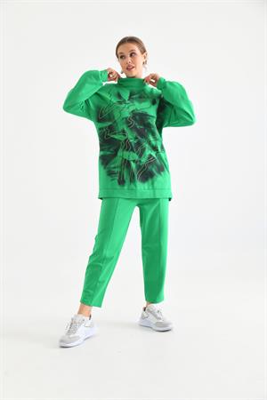 Kadın İki İp Baskılı Takım Benetton