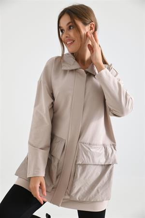Kadın İki İp Cap Beige