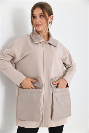 Kadın İki İp Cap Beige