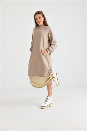 Kadın İki İp Elbise Beige