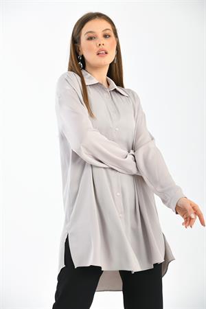 Kadın İpek Saten Tunik Taş