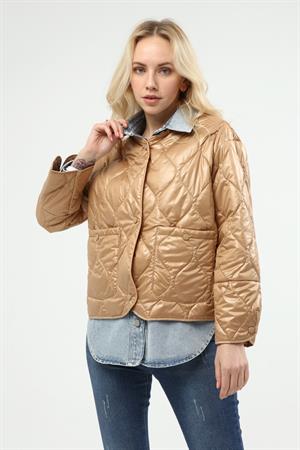 Kadın Kapitone Ceket Beige