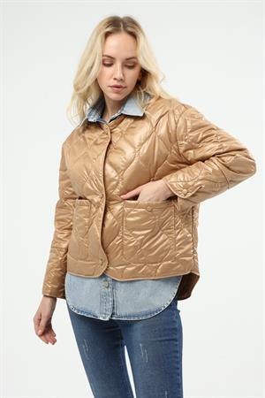 Kadın Kapitone Ceket Beige