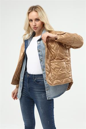 Kadın Kapitone Ceket Beige