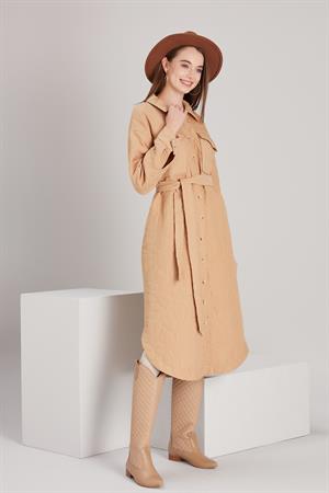 Kadın Kapitone Tunik Camel