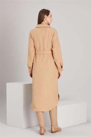 Kadın Kapitone Tunik Camel