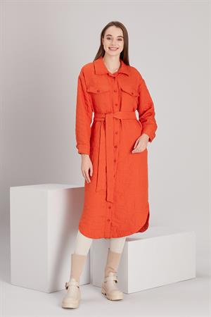 Kadın Kapitone Tunik Orange